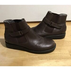 Keds‎ Women's Ankle Boot Shoes Brown Leather Adjustable Strap Size 9.5